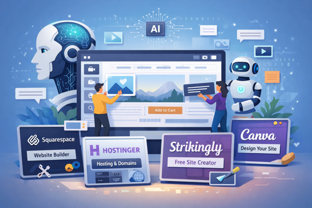 أدوات بناء المواقع بالذكاء الاصطناعي دون برمجة